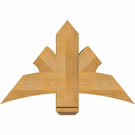 Ekena Millwork Davenport Rough Sawn Timber Gable Bracket, Western Red Cedar, 36"W x 23"H x 6"D x 6"F, 15/12 Pitch GBW036X23X0606DAV00RWR